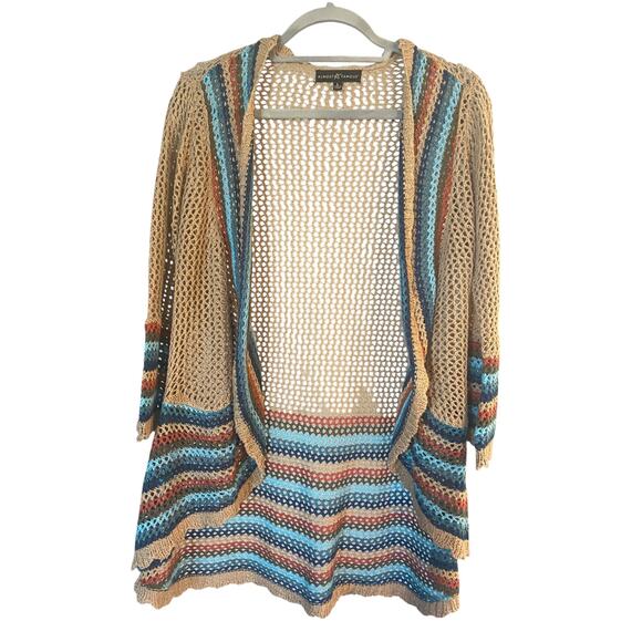 Almost Famous striped Cardigan Size Large - Picture 1 of 5